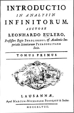 Cover page of <i>Introductio in Analysin Infinitorum</i>