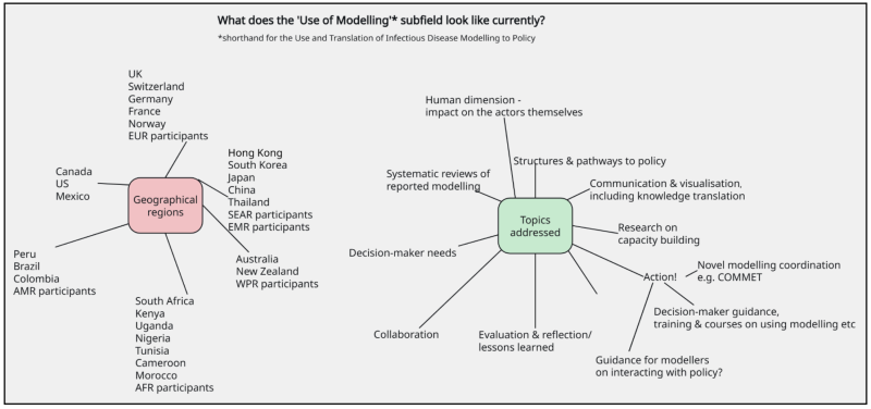Mind map from modelling for policy workshop