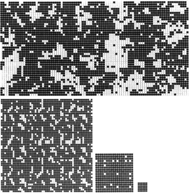 Block spin transformations for just under the Curie temperature