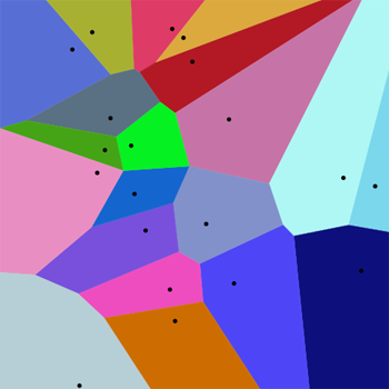 voronoi diagrams with three regions
