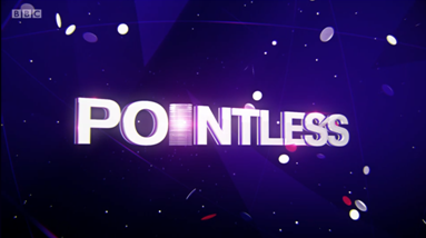 Screenshot of Pointless title sequence