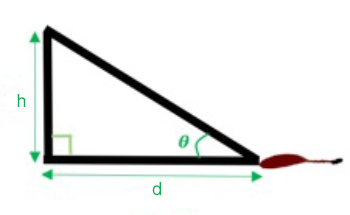 The height of the source