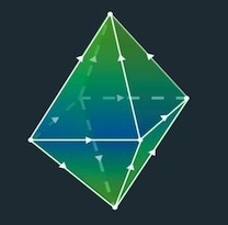 A room, or 3-cavity, made out of eight 2-simplices.