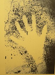 stencilled hand