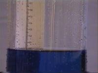 Part of bottle showing scale