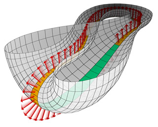 Half of a Klein bottle with Möbius strip