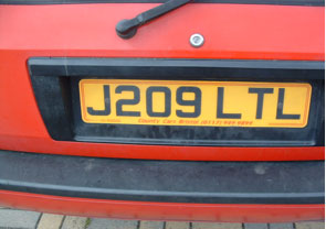 Simulated original number plate