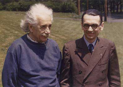 Kurt Gödel with Albert Einstein