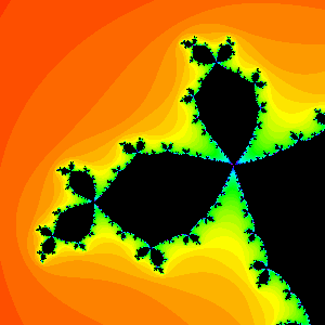 A magnification of the fractal rabbit.