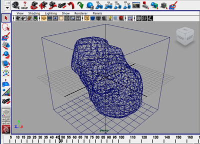 A view of this scene in the Maya interface.