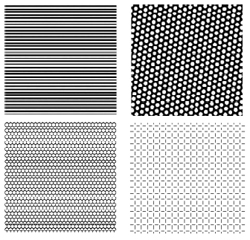 Stripy, hexagonal and square patterns of neural activity in V1 generated by a mathematical model