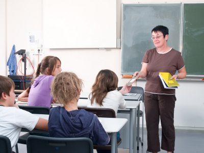 Students and teachers in classroom