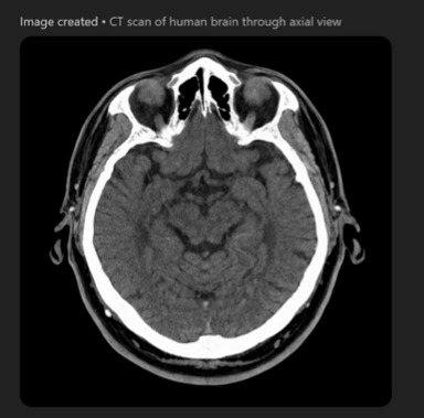 An image that Chat GPT created when asked to create a human brain