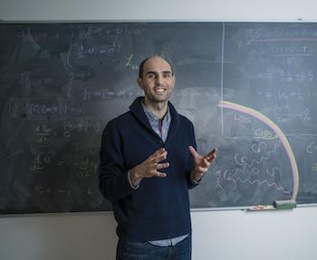 Enrico Pajer in front of blackboard