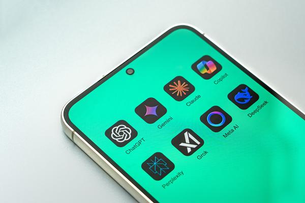 Phone screen showing AI apps