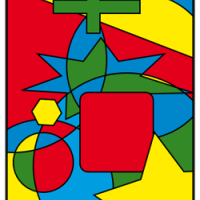 Dissected plane painted with four colours